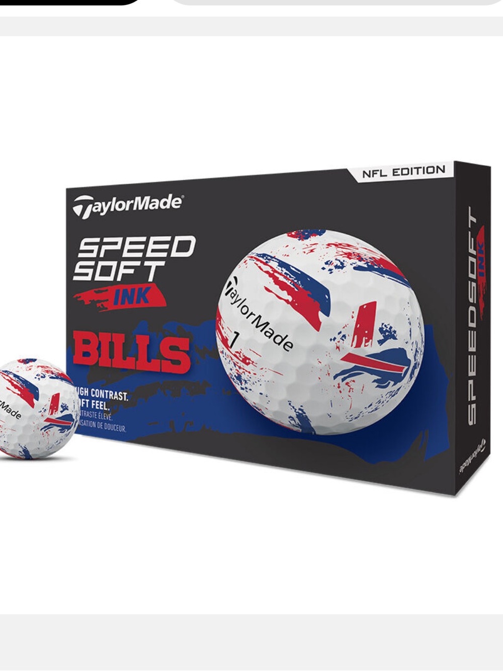 TaylorMade NFL Speed Soft Ink Buffalo Bills golfballs - new in box
